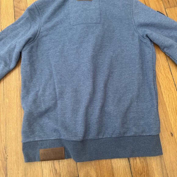 Naketano The Poets Choice Women's Cowl Neck Raglan Blue Zip Jacket Size M - Picture 8 of 10